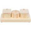 Snack Cups – interaktivní hra pro králíčky, 15 x 4,5 x 6 cm, dřevo
