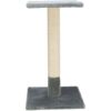 Škrabací sloupek BEANA s odpočívadlem, 9 cm / 69 cm, sisal/plyš, šedá